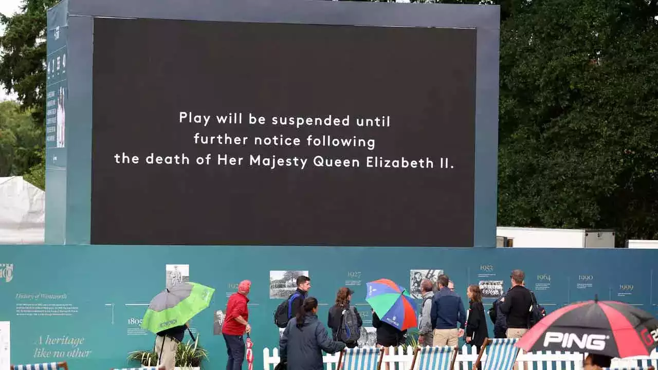 BMW PGA Championship Suspended Following The Death of Queen Elizabeth