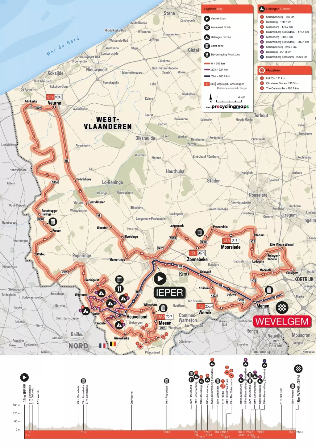 Gent-Wevelgem 2023 Route